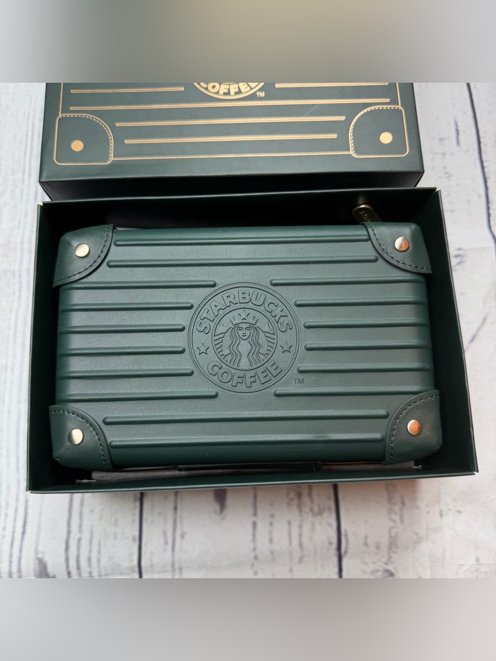 New Starbucks Korea 2021 SS 22nd Anniversary Hard Pouch Bag Case Limited Edition - Picture 4 of 13